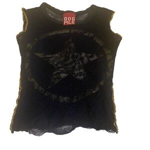 Dog Pile Rare Y2K Stretch Net Tank